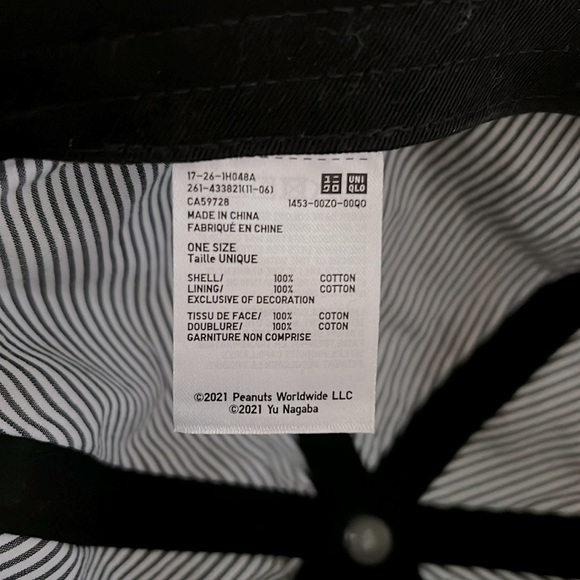 NWOT Uniqlo Peanuts x Yu Nagaba Baseball Cap - Picture 4 of 5
